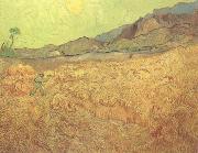 Vincent Van Gogh Wheat Fields with Reaper at Sunrise (nn04) Germany oil painting reproduction